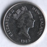 Монета 5 центов. 1989 год, Новая Зеландия.