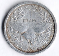 Монета 1 франк. 1949 год, Новая Каледония.