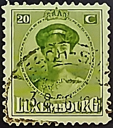 Почтовая марка (20 c.). "Великая герцогиня Шарлотта". 1925 год, Люксембург.