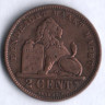 Монета 2 сантима. 1905 год, Бельгия (Der Belgen).