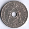 Монета 25 сантимов. 1913 год, Бельгия (Belgie).