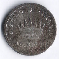 Монета 10 сольди. 1810(M) год, Королевство Италия.