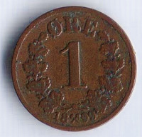 Монета 1 эре. 1899 год, Норвегия.