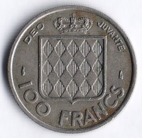 Монета 100 франков. 1956 год, Монако.
