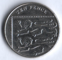 Монета 10 пенсов. 2014 год, Великобритания.