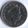 Монета 10 пенсов. 2014 год, Великобритания.