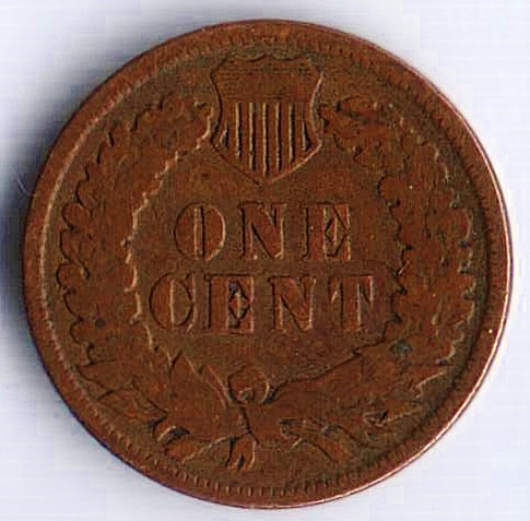 Монета 1 цент. 1880 год, США.