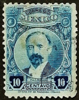 Почтовая марка (10 c.). "Мадеро". 1917 год, Мексика.