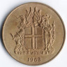 Монета 2 кроны. 1963 год, Исландия.