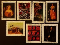 Набор почтовых марок  (7 шт.). "Картины из Национального музея (1971)". 1971 год, Куба.