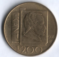 200 лир. 1996 год, Сан-Марино.