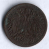 Монета 2 геллера. 1901 год, Австро-Венгрия.