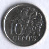 10 центов. 2003 год, Тринидад и Тобаго.