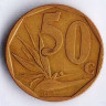 Монета 50 центов. 1998 год, ЮАР.