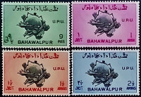 Набор марок (2 шт.). "75 лет Всемирному почтовому союзу (U.P.U)". 1949 год, Княжество Бахавалпур.