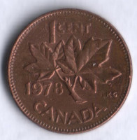 Монета 1 цент. 1978 год, Канада.