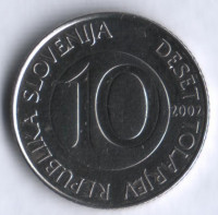 10 толаров. 2002 год, Словения.