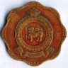 Монета 10 центов. 1969 год, Цейлон.