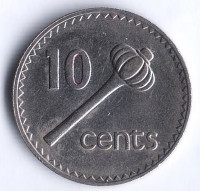 Монета 10 центов. 1982 год, Фиджи.