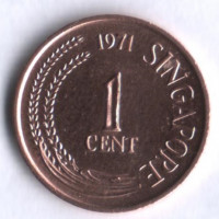 1 цент. 1971 год, Сингапур.