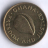 Монета 1 седи. 1984 год, Гана.