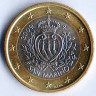 Монета 1 евро. 2009 год, Сан-Марино.
