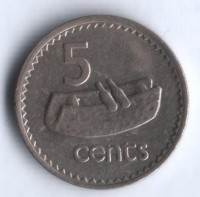5 центов. 1981 год, Фиджи.