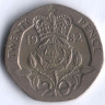 Монета 20 пенсов. 1982 год, Великобритания.