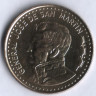Монета 100 песо. 1981 год, Аргентина. Генерал Хосе де Сан-Мартин.