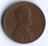 1 цент. 1945 год, США.