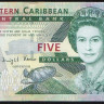 Банкнота 5 долларов. 2008 год, Восточно-Карибские государства.