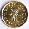Монета 0,10 липы. 1991 год, Словения.