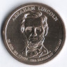 1 доллар. 2010(P) год, США. 16-й президент США - Авраам Линкольн.
