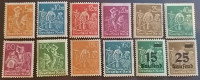 Набор почтовых марок  (12 шт.). "Профессии". 1922-1923 года, Германский Рейх.