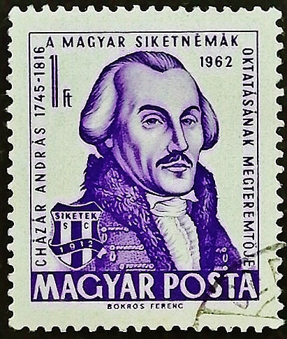 Почтовая марка. "Андраш Чазар". 1962 год, Венгрия.