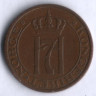 Монета 2 эре. 1933 год, Норвегия.