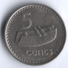 5 центов. 1982 год, Фиджи.