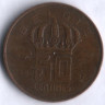 Монета 50 сантимов. 1952 год, Бельгия (Belgie).
