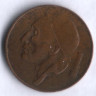 Монета 50 сантимов. 1952 год, Бельгия (Belgie).