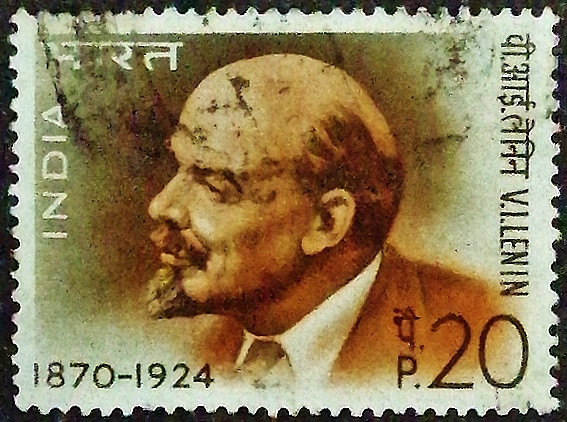 Почтовая марка. "100 лет со дня рождения В.И. Ленина". 1970 год, Индия.