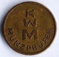 Парковочный жетон "KWM Münzprüfer" (Германия).