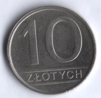 Монета 10 злотых. 1984 год, Польша.