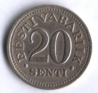 20 сентов. 1935 год, Эстония.