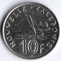 Монета 10 франков. 2016 год, Новая Каледония.