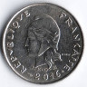 Монета 10 франков. 2016 год, Новая Каледония.
