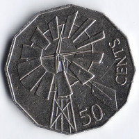 Монета 50 центов. 2002 год, Австралия. Год отдалённых районов Австралии.