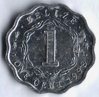 Монета 1 цент. 1998 год, Белиз.