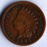 Монета 1 цент. 1905 год, США.