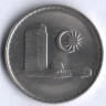 Монета 20 сен. 1987 год, Малайзия.