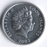 Монета 1 цент. 2003 год, Острова Кука. Обезьяна.